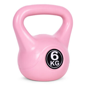 6 kg virdulio formos svarmuo (kettlebell) mankštai, hantelis, svorio kamuolys, fitneso svoris, rožinis, ModernHome - Image 3