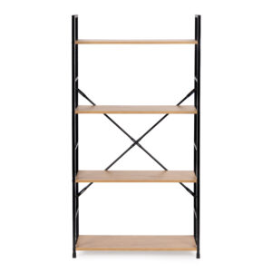 Moderni plati medinė lentyna su 4 lentynomis LOFT ModernHome - Image 3