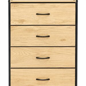 Spintelė su 4 medžiaginiais stalčiais 60 cm lentynų blokas tekstilės organizatorius loft ModernHome - Image 3