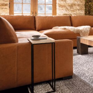 Loft stiliaus staliukas nešiojamam kompiuteriui su metaliniu rėmu ModernHome - Image 3