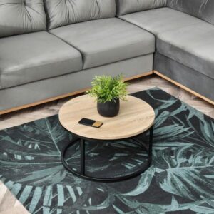 Modernus industrinio stiliaus kavos staliukas, 60 cm ModernHome - Image 3