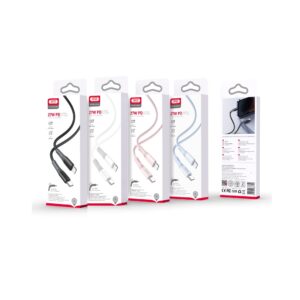 XO laidas NB-Q226A USB-C - Lightning 1m 27W rožinis - Image 2