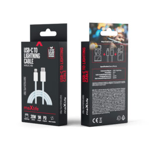 Maxlife MXUC-06 laidas USB-C - Lightning 1,0 m 20W mėlynas nailoninis - Image 8