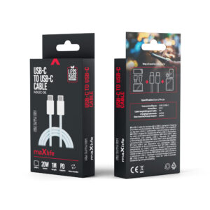 Maxlife MXUC-06 laidas USB-C - USB-C 1,0 m 20W mėlynas nailoninis - Image 6