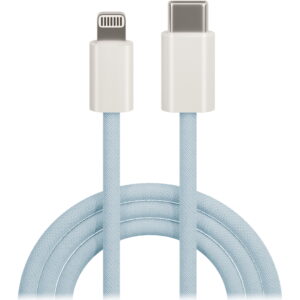 Maxlife MXUC-06 laidas USB-C - Lightning 1,0 m 20W mėlynas nailoninis