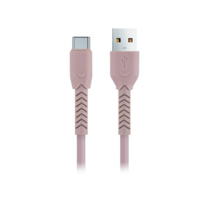 Maxlife MXUC-04 laidas USB - USB-C 1,0 m 3A rožinis