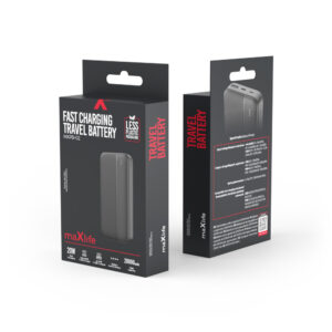 Maxlife išorinė baterija MXPB-02 PD QC 20W 20000 mAh juoda - Image 3