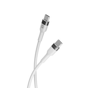 Forever lankstus laidas USB-C - USB-C 2,0 m 60W baltas - Image 4