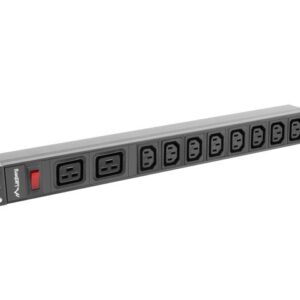 Lanberg PDU-02I1908I-0200-C20-BK maitinimo paskirstymo įrenginys 10 AC išvestis(ys / čių) 1U Juoda - Image 2