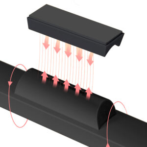 XO LED magnetinė lempa YH08B 1200mAh juoda + nuotolinio valdymo pultas - Image 2