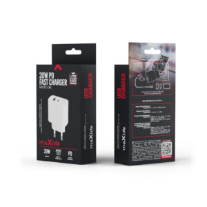 Maxlife MXTC-06 PD QC įkroviklis 1x USB-C 1x USB 20W baltas - Image 12