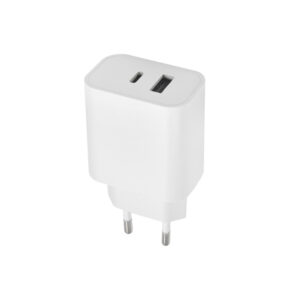 Maxlife MXTC-06 PD QC įkroviklis 1x USB-C 1x USB 20W baltas