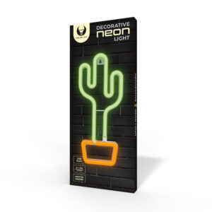 Neoninis LED šviestuvas KAKTUSAS oranžinis žalias Šikšnosparnis + USB FLNE02 Forever Light - Image 9