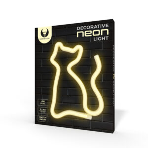 Neoninis LED šviestuvas CAT šiltai balta Bat + USB FLNE03 Forever Light - Image 9