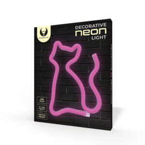 Neoninė LED lemputė CAT rožinė Bat + USB FLNE04 Forever Light - Image 9