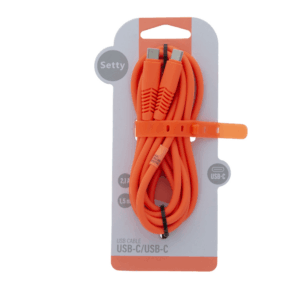 Setty laidas USB-C - USB-C 1,5 m 2,1A KSC-C-1.5210 oranžinis - Image 2