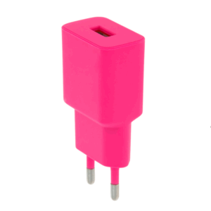 Setty įkroviklis 1x USB 2,4A LSIM-A-126 rožinis