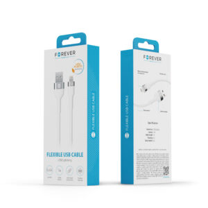 Forever lankstus USB – Lightning laidas 1,0 m 2.4A baltas - Image 4