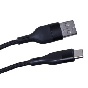 Maxlife MXUC-07 laidas USB - USB-C 1,0 m 3A juodas nailoninis - Image 3