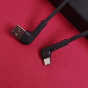 Maxlife MXUC-09 kampinis laidas USB - USB-C 1,0 m 3A juodas - Image 5