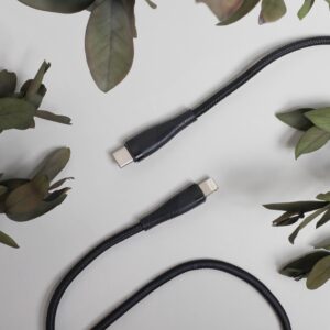 Maxlife MXUC-08 laidas USB-C – Lightning 1,0 m 27W juodas nailoninis - Image 3