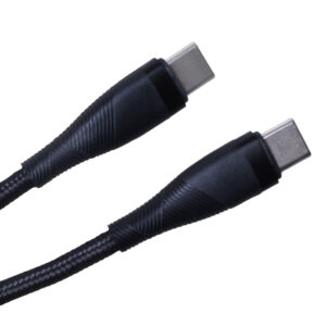 Maxlife MXUC-08 laidas USB-C - USB-C 1,0 m 60W juodas nailoninis - Image 2