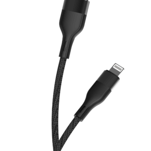 Maxlife MXUC-07 laidas USB - Lightning 1,0 m 2,4A juodas nailoninis - Image 2