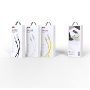 XO kabelis NB251 USB - microUSB 1,0 m 6A baltas - Image 2