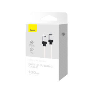 Baseus laidas CoolPlay USB-C - USB-C 2m 100W baltas - Image 8