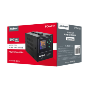 Avarinis maitinimo šaltinis „Rebel POWER-500-LFP4“ – keitiklis su grynu sinusiniu signalu ir įkrovimo funkcija, 12 V, 230 V, 500 VA/300 W - Image 3