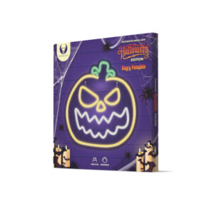 Neoninis PLEXI LED ANGRY PUMPKIN geltonas baltas FPNE14 Forever Light