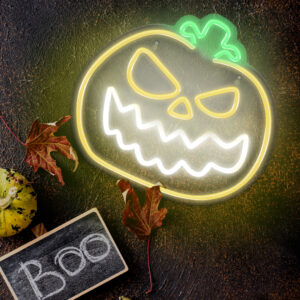Neoninis PLEXI LED ANGRY PUMPKIN geltonas baltas FPNE14 Forever Light - Image 2