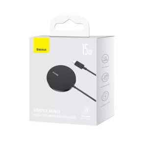 Baseus belaidis įkroviklis Simple Mini 3 15W juodas magnetinis - Image 4