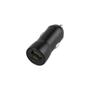 Maxlife MXCC-04 PD QC automobilinis įkroviklis 1x USB-C 1x USB 20W juodas + USB-C – Lightning laidas 27W - Image 4