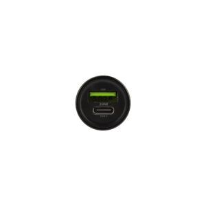 Maxlife MXCC-04 PD QC automobilinis įkroviklis 1x USB-C 1x USB 20W juodas + USB-C – Lightning laidas 27W - Image 5