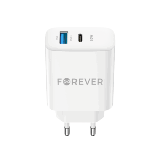 Forever TC-07-30AC PD QC įkroviklis 1x USB-C 1x USB 30W baltas - Image 2
