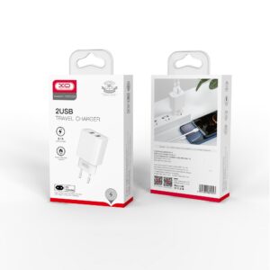 XO sieninis įkroviklis CE02C 2x USB 2,1A baltas - Image 4