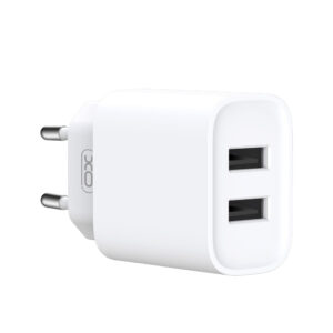 XO sieninis įkroviklis CE02C 2x USB 2,1A baltas + Lightning laidas - Image 3