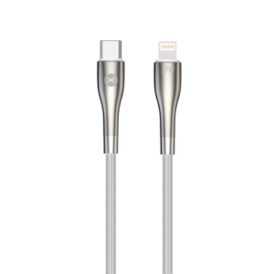 Forever Sleek laidas USB-C – Lightning 1,0 m 27W baltas