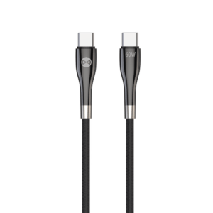 Forever Sleek USB-C – USB-C laidas 2,0 m 60W juodas
