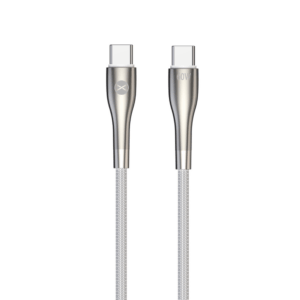 Forever Sleek laidas USB-C - USB-C 1,0 m 60W baltas