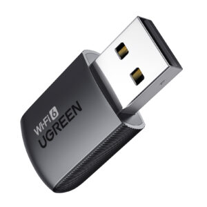Wi-Fi USB-A adapteris 2.4GHz 287Mbit/s + 5GHz 600Mbit/s, juodas