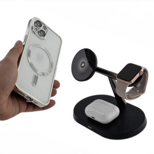Maxlife MXWC-03 magnetinis belaidis įkroviklis 15W juodas 3in1 - Image 9