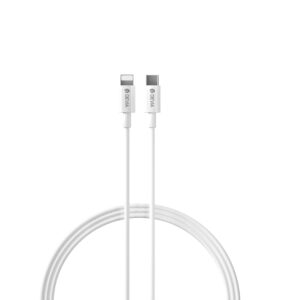 Devia sieninis įkroviklis Smart PD 20W 1x USB-C baltas + Lightning – USB-C laidas V2 - Image 3