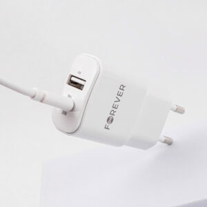 Forever TC-01-20AC PD QC įkroviklis 1x USB-C 1x USB 20W baltas - Image 7