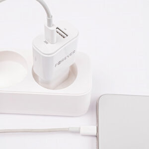 Forever TC-01-20AC PD QC įkroviklis 1x USB-C 1x USB 20W baltas - Image 9