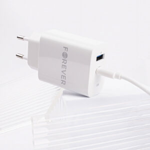 Forever TC-07-30AC PD QC įkroviklis 1x USB-C 1x USB 30W baltas - Image 4