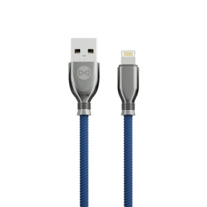 Forever Tornado USB – Lightning laidas 1,0 m 3A tamsiai mėlynas