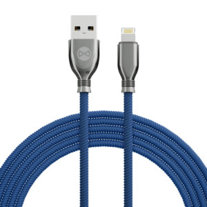 Forever Tornado USB – Lightning laidas 1,0 m 3A tamsiai mėlynas - Image 2