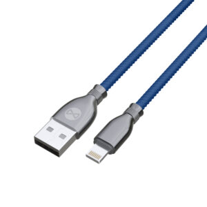 Forever Tornado USB – Lightning laidas 1,0 m 3A tamsiai mėlynas - Image 3